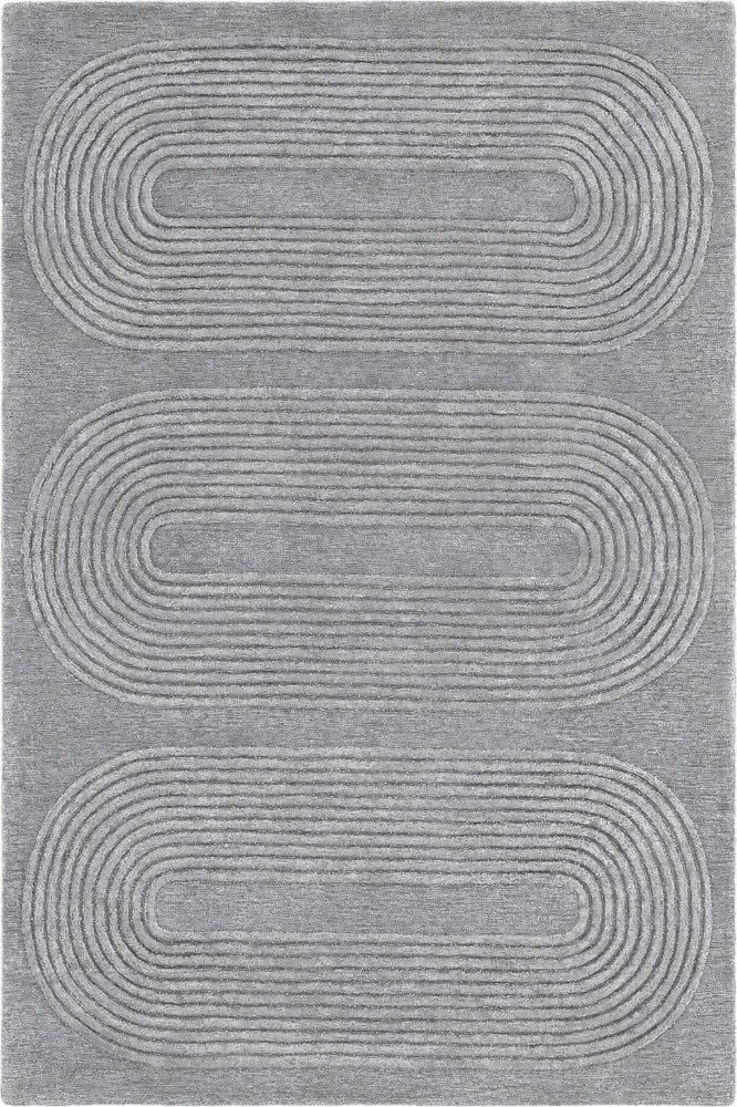 GREY ARCHES EMBOSSED HAND TUFTED RUG