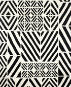 BLACK AND WHITE PATCHWORK HAND WOVEN KILIM DHURRIE
