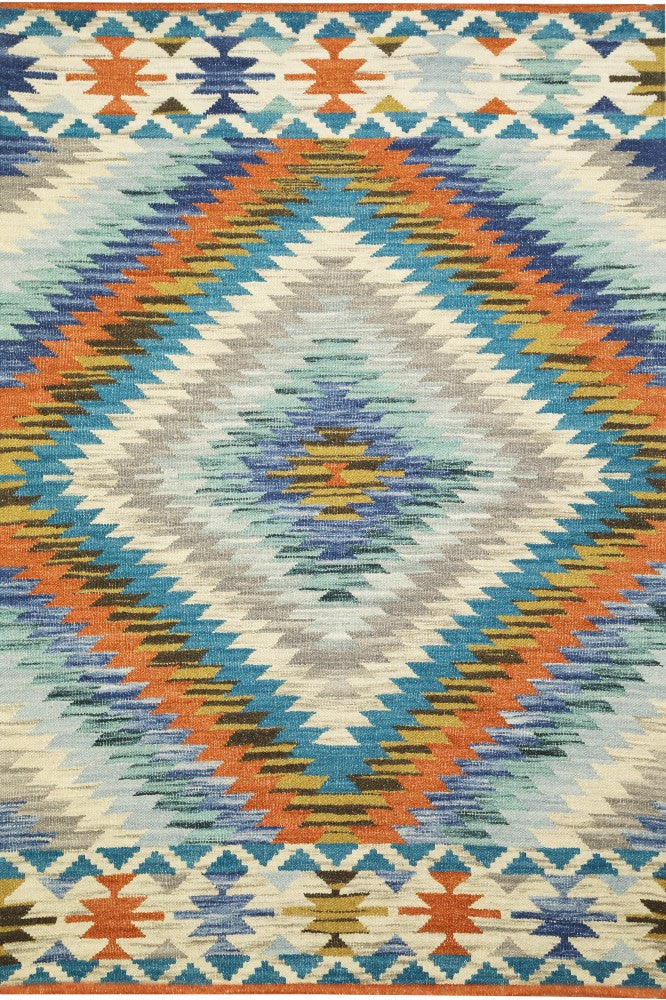 MULTICOLOR HAND WOVEN KILIM DHURRIE