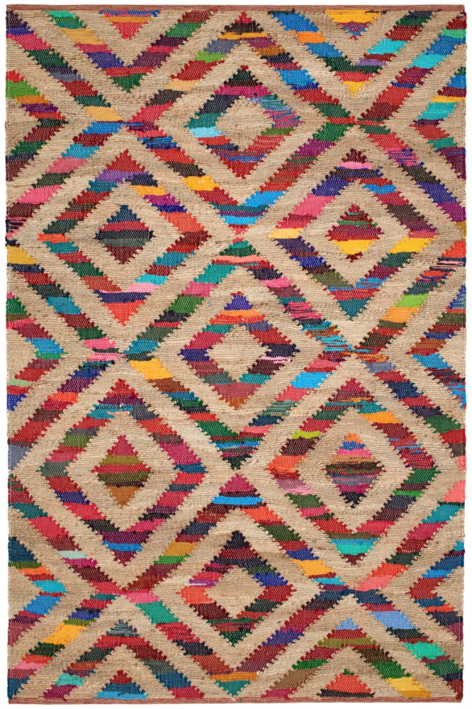 MULTICOLOR GEOMETRIC HAND WOVEN DHURRIE