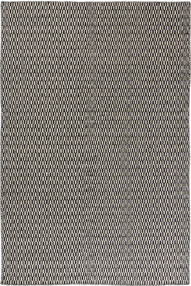 BLACK GEOMETRIC HAND WOVEN DHURRIE