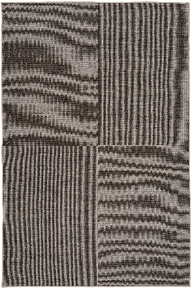 BLACK GEOMETRIC HAND WOVEN DHURRIE