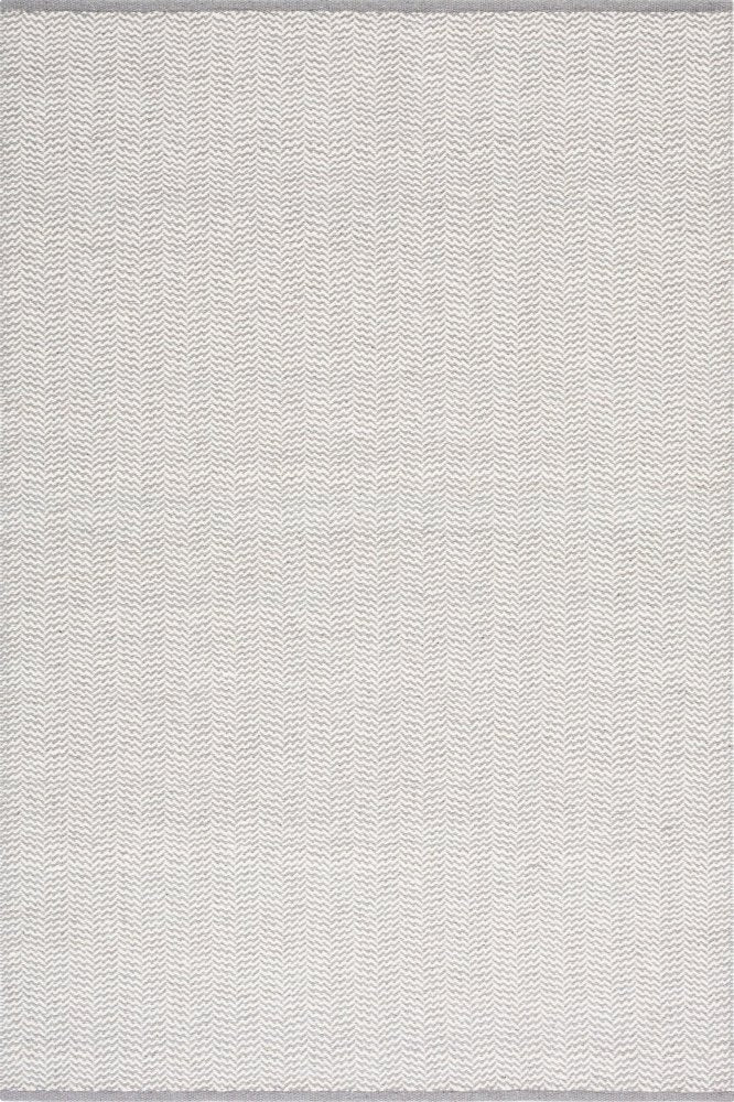 GREY IVORY CHEVRON HAND WOVEN DHURRIE