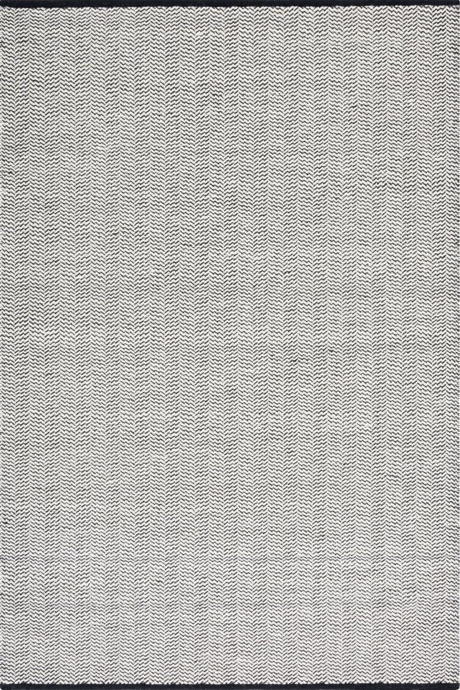 BLACK AND WHITE CHEVRON HAND WOVEN DHURRIE