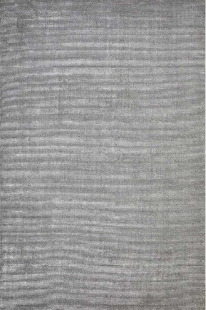 GREY SOLID HAND KNOTTED CARPET