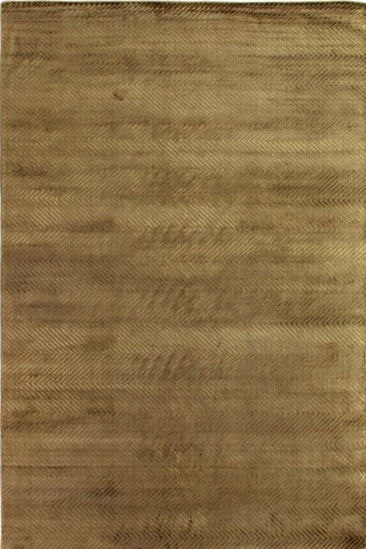 BEIGE CHEVRON HAND KNOTTED CARPET by Imperial Knots - Image 1