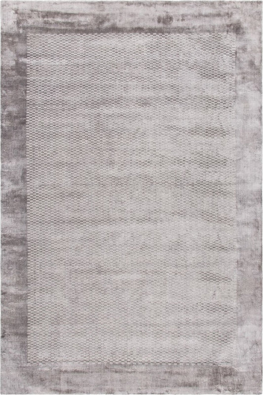 GREY GEOMETRIC HAND KNOTTED CARPET by Imperial Knots - Image 1