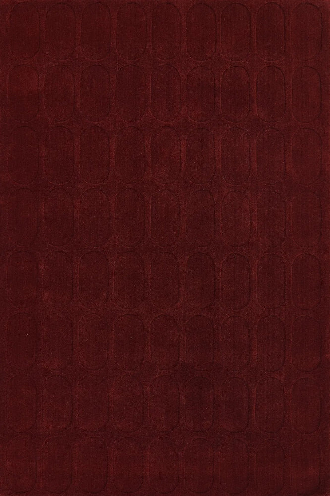 MAROON EMBOSSED HAND KNOTTED RUG