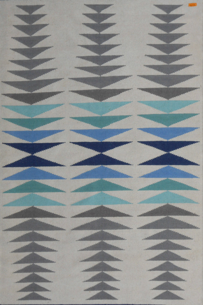 GREY BESPOKE HAND WOVEN DHURRIE