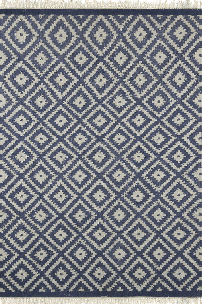 BLUE DIAMOND HAND WOVEN DHURRIE