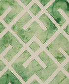 GREEN DIP DYED LINKS HAND TUFTED CARPET