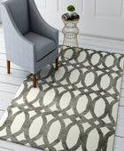 IVORY GREY DIP DYED LOOPS HAND TUFTED CARPET