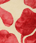 RED IVORY DIP DYED FLORAL HAND TUFTED CARPET