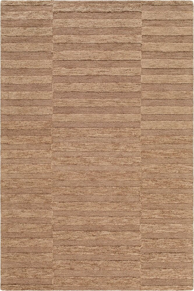 BROWN EMBOSSED HAND TUFTED RUG