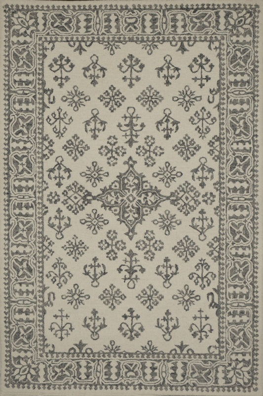GREY PERSIAN TRADITIONAL HAND TUFTED CARPET by Imperial Knots - Image 1