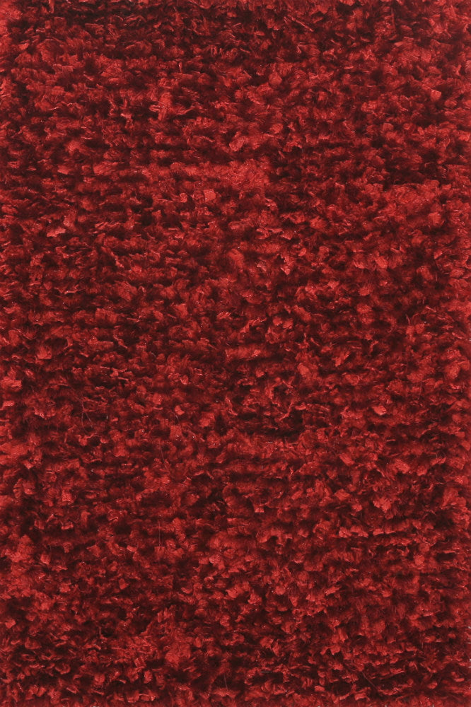 RED SHAGGY HAND MADE CARPET