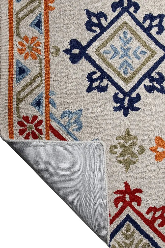 MULTICOLOR BEIGE TRADITIONAL HAND TUFTED CARPET - Imperial Knots