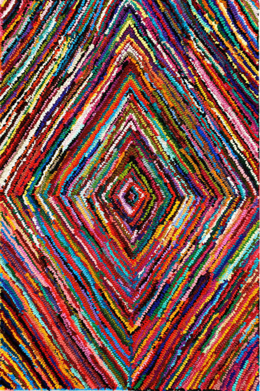 MULTICOLOR CHINDI HAND TUFTED CARPET by Imperial Knots - Image 1