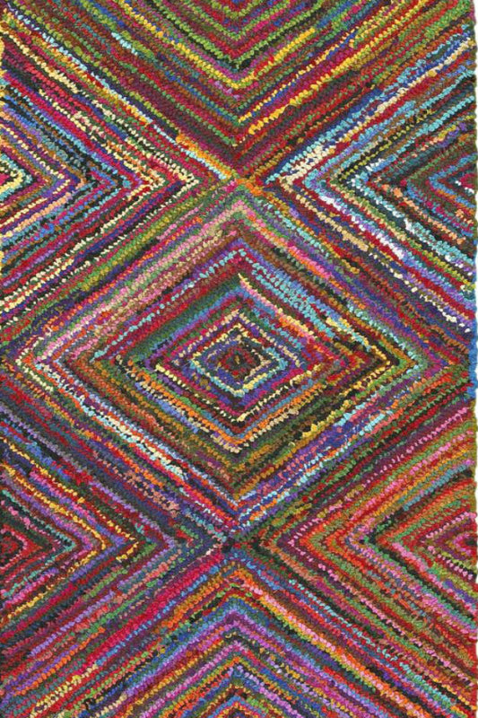 MULTICOLOR CHINDI HAND TUFTED CARPET by Imperial Knots - Image 1
