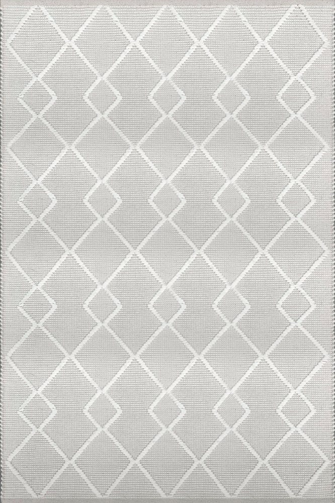 LIGHT GREY GEOMETRIC KILIM HAND WOVEN DHURRIE