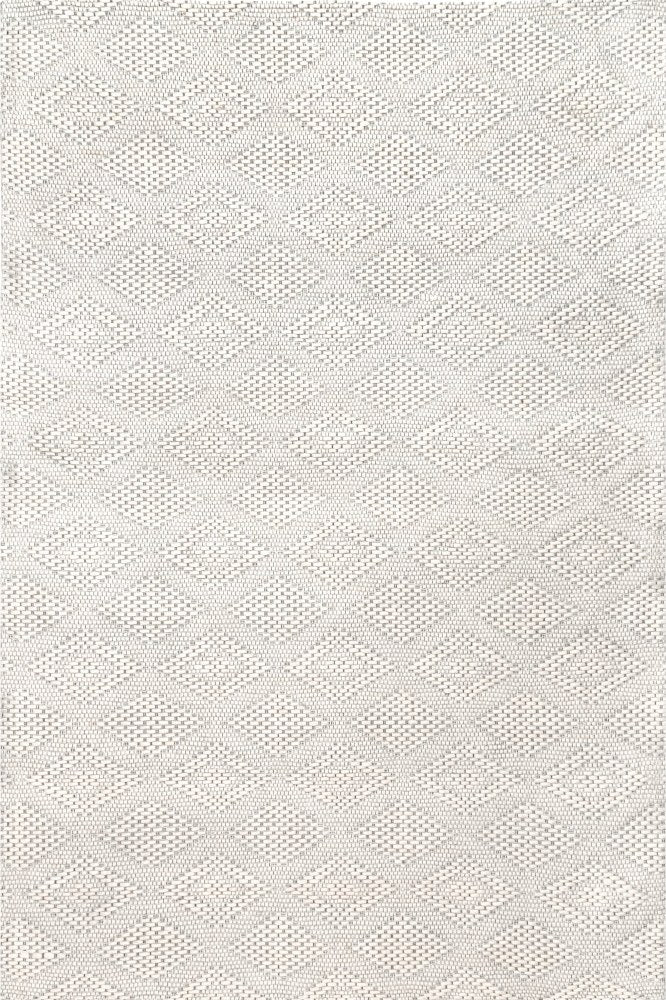 IVORY AND GREY GEOMETRIC KILIM HAND WOVEN DHURRIE