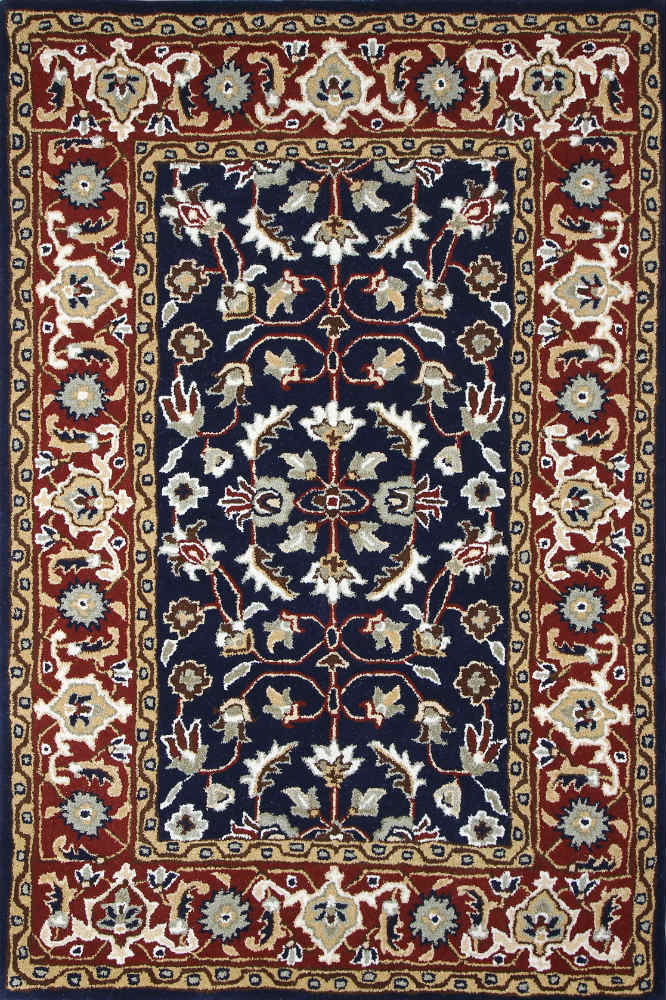 BLUE AND RED PERSIAN HAND TUFTED CARPET