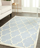 BLUE AND WHITE MOROCCAN HAND TUFTED CARPET