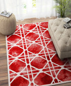 RED DIP DYED HAND TUFTED CARPET