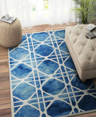 BLUE DIP DYED HAND TUFTED CARPET