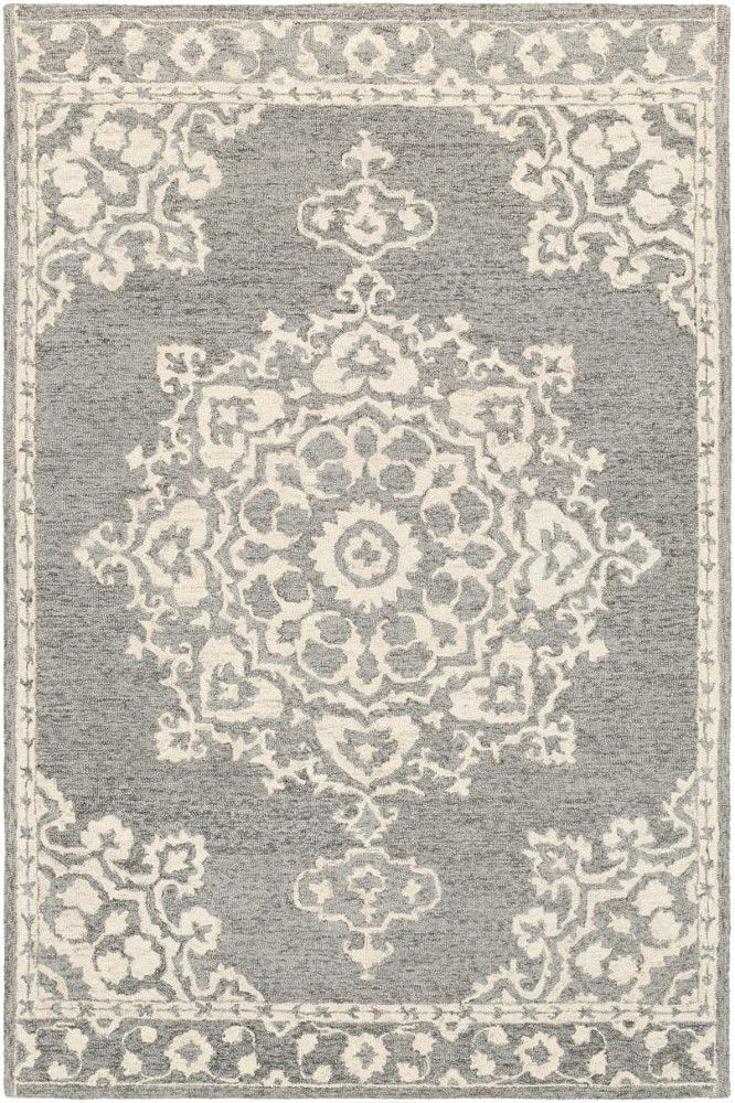 GREY IVORY TRADITIONAL HAND TUFTED CARPET - Imperial Knots