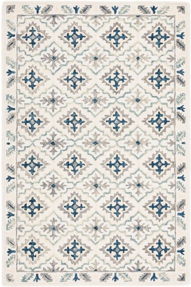 BLUE GREY TRADITIONAL HAND TUFTED CARPET - Imperial Knots