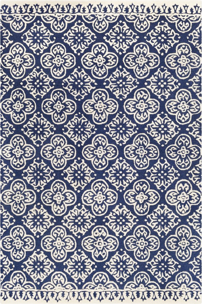 BLUE AND WHITE BESPOKE HAND TUFTED CARPET