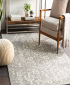 GREY IVORY PERSIAN HAND TUFTED CARPET