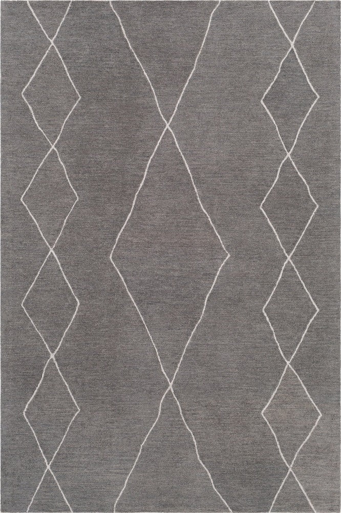 GREY GEOMETRIC HAND TUFTED CARPET