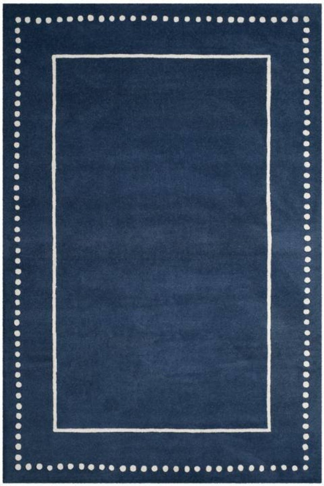 NAVY BLUE SOLID HAND TUFTED RUG