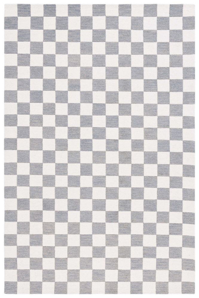 IVORY GREY GEOMETRIC HAND TUFTED RUG