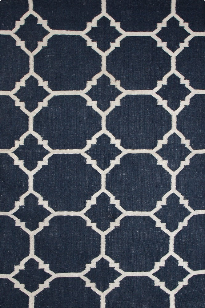 CHARCOAL KILIM HAND WOVEN DHURRIE