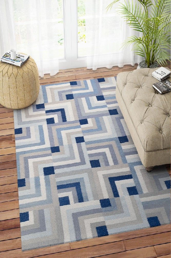 MULTICOLOR GEOMETRIC KILIM HAND WOVEN DHURRIE