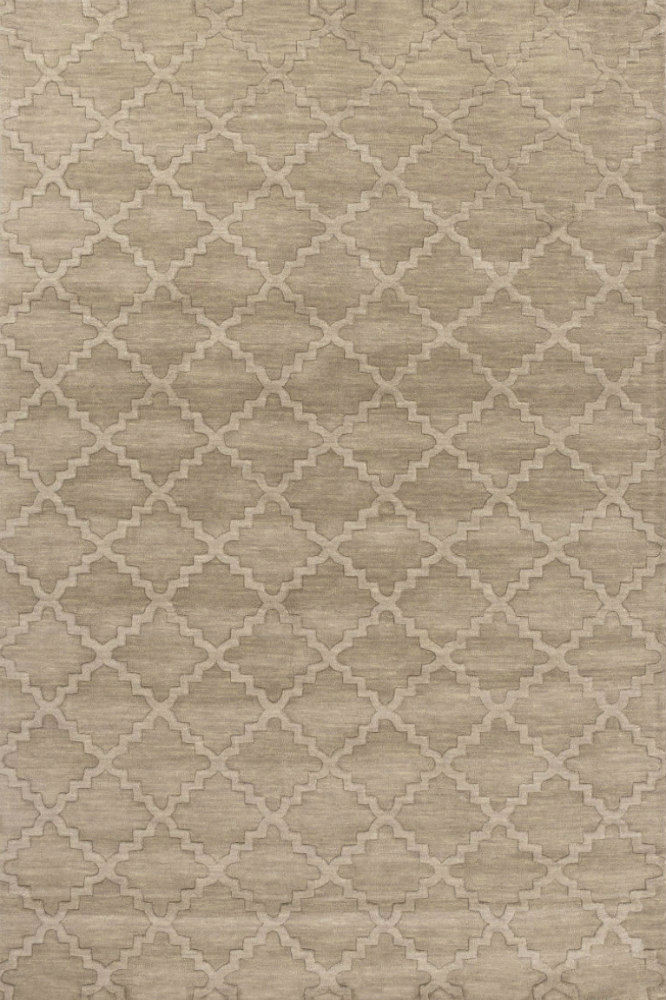 BEIGE SOLID MOROCCAN HAND KNOTTED CARPET