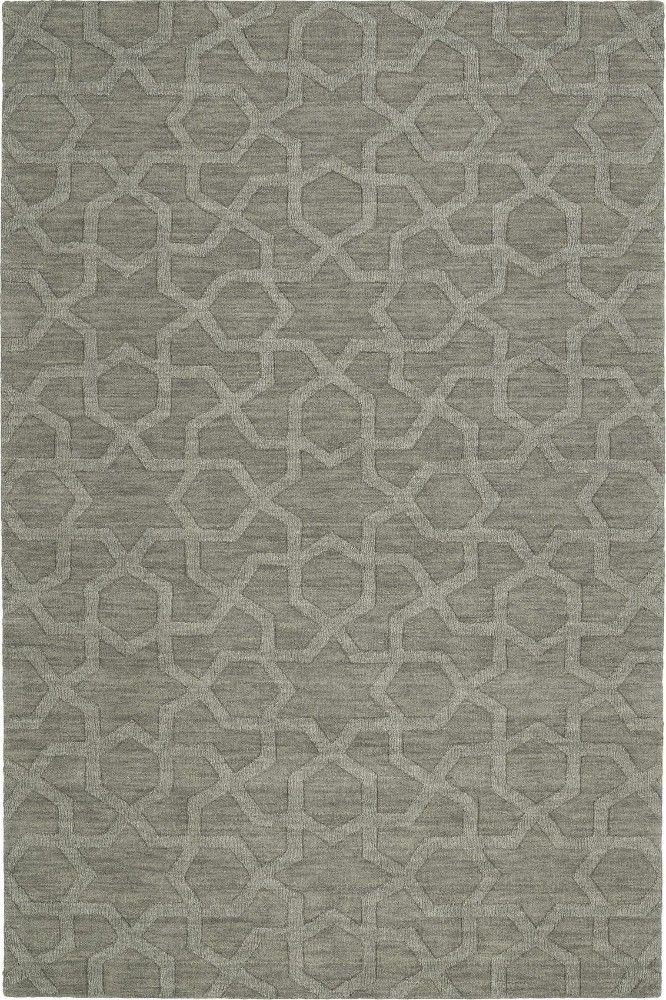GREY GEOMETRIC HAND KNOTTED CARPET
