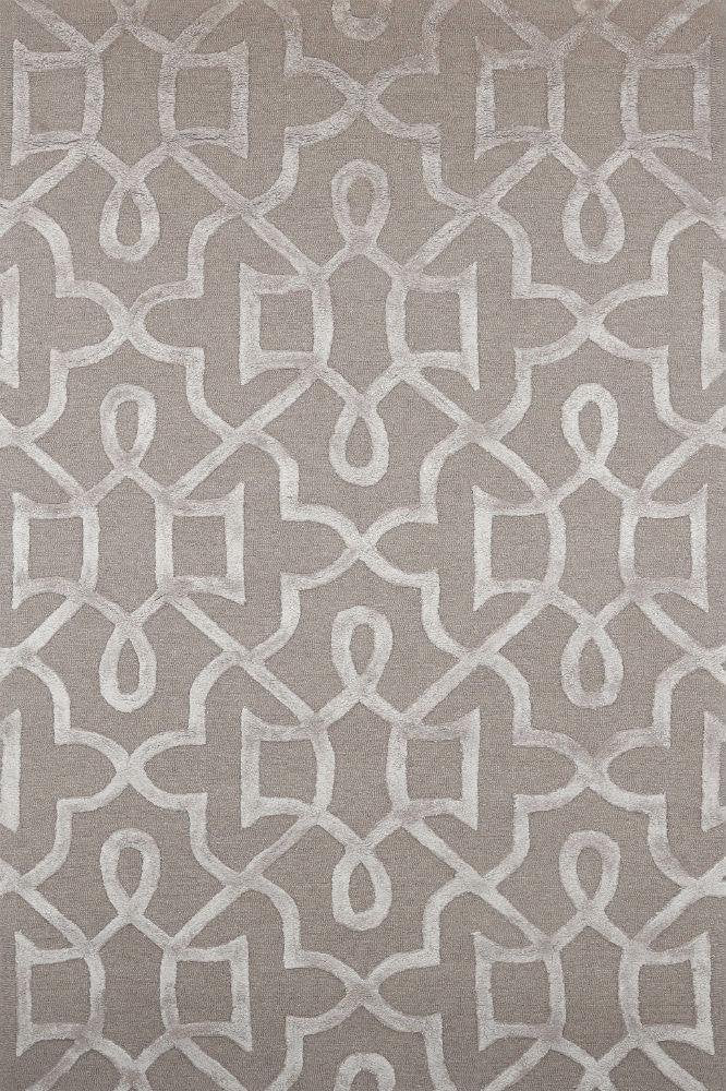 GREY TRELLIS HAND TUFTED CARPET