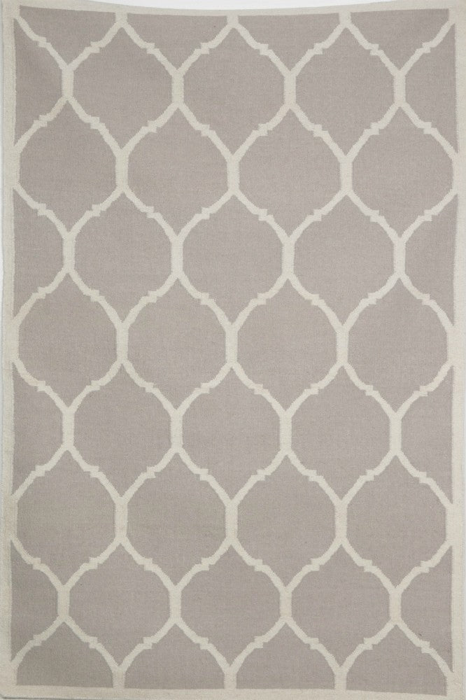 GREY MOROCCAN HAND WOVEN DHURRIE