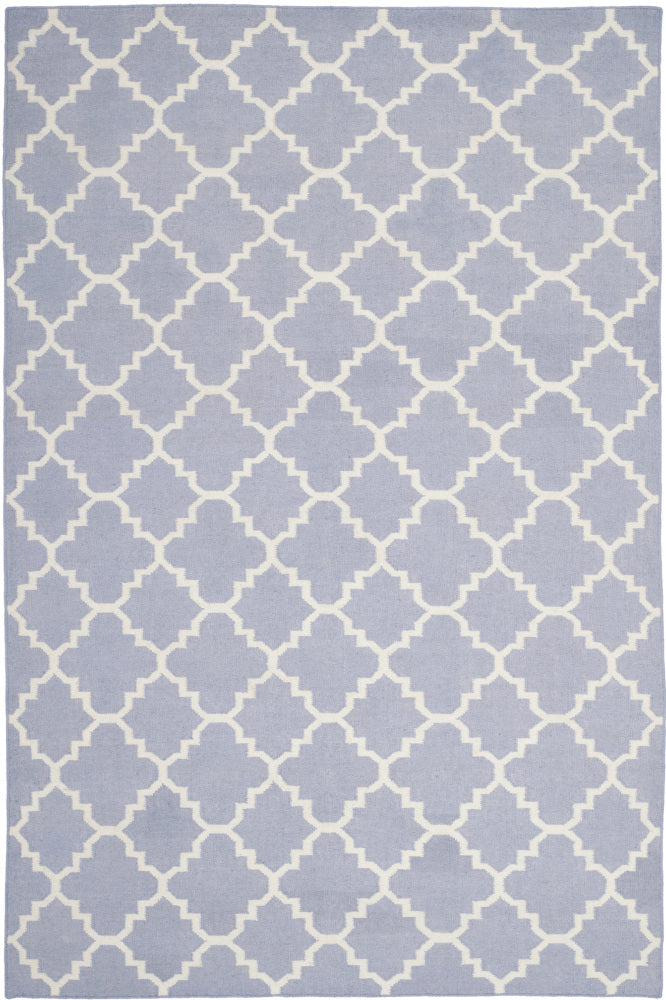 PURPLE AND IVORY MOROCCAN HAND WOVEN DHURRIE