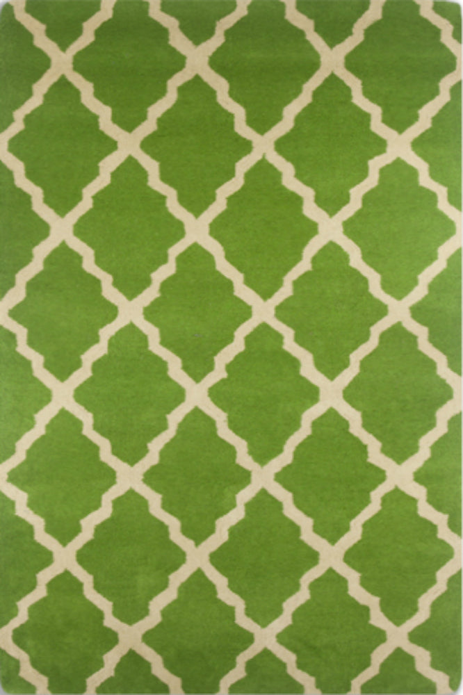 GREEN MOROCCAN HAND TUFTED CARPET