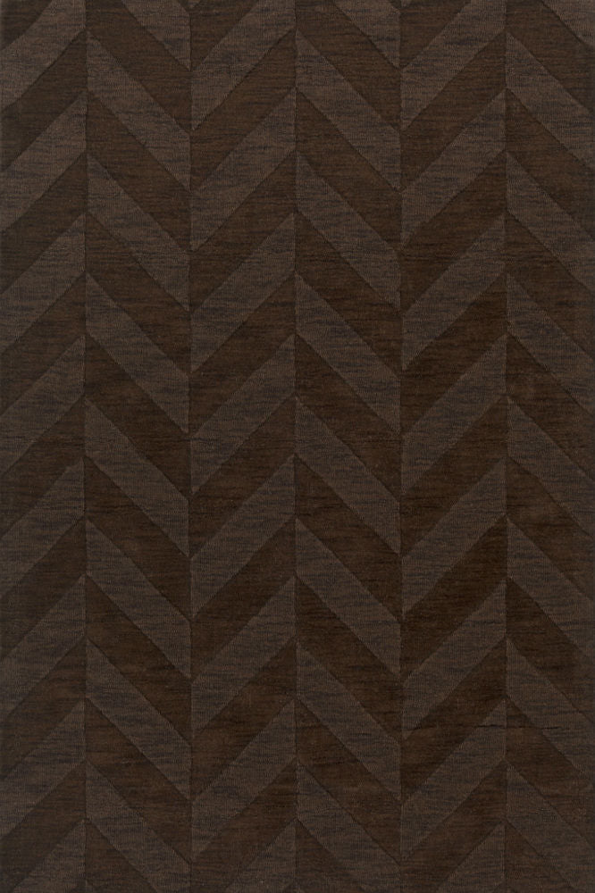 BROWN SOLID HAND KNOTTED CARPET