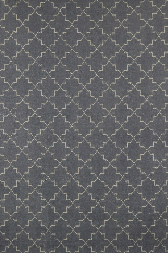 CHARCOAL GEOMETRIC HAND WOVEN DHURRIE