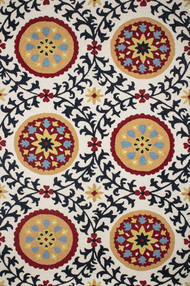 NAVY BLUE SUZANI HAND TUFTED CARPET