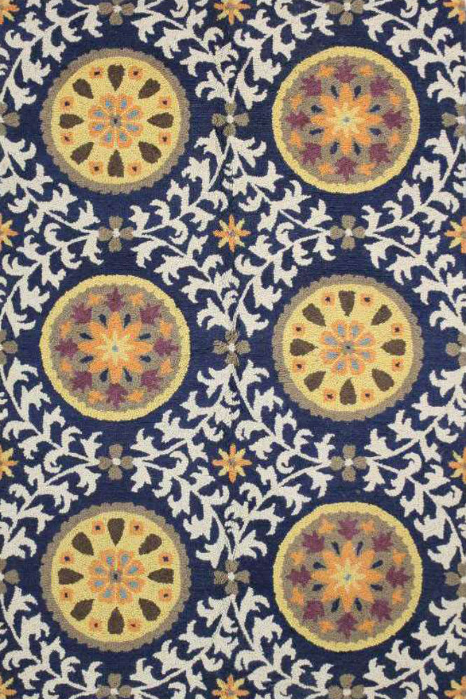 BLUE SUZANI HAND TUFTED CARPET