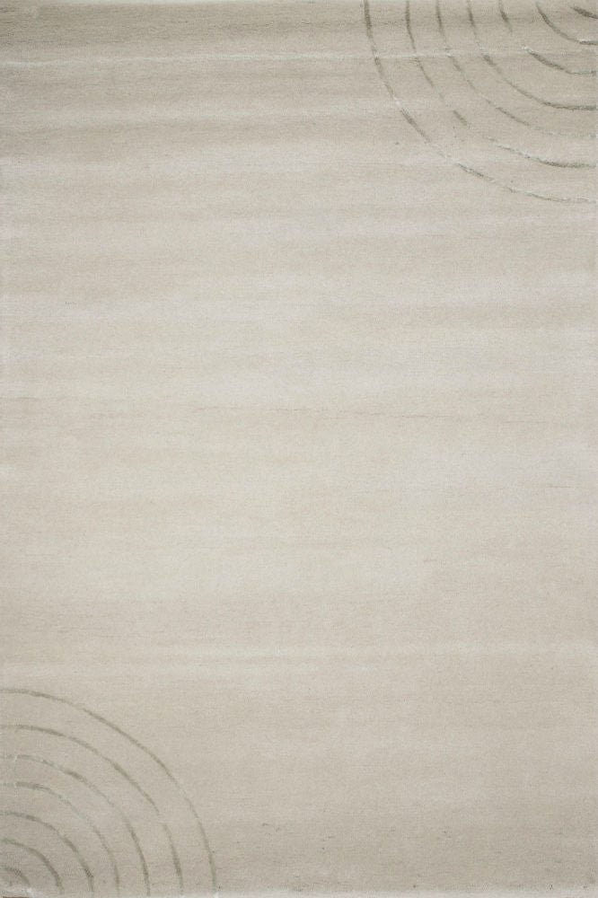 IVORY EMBOSSED SOLIDS HAND TUFTED CARPET