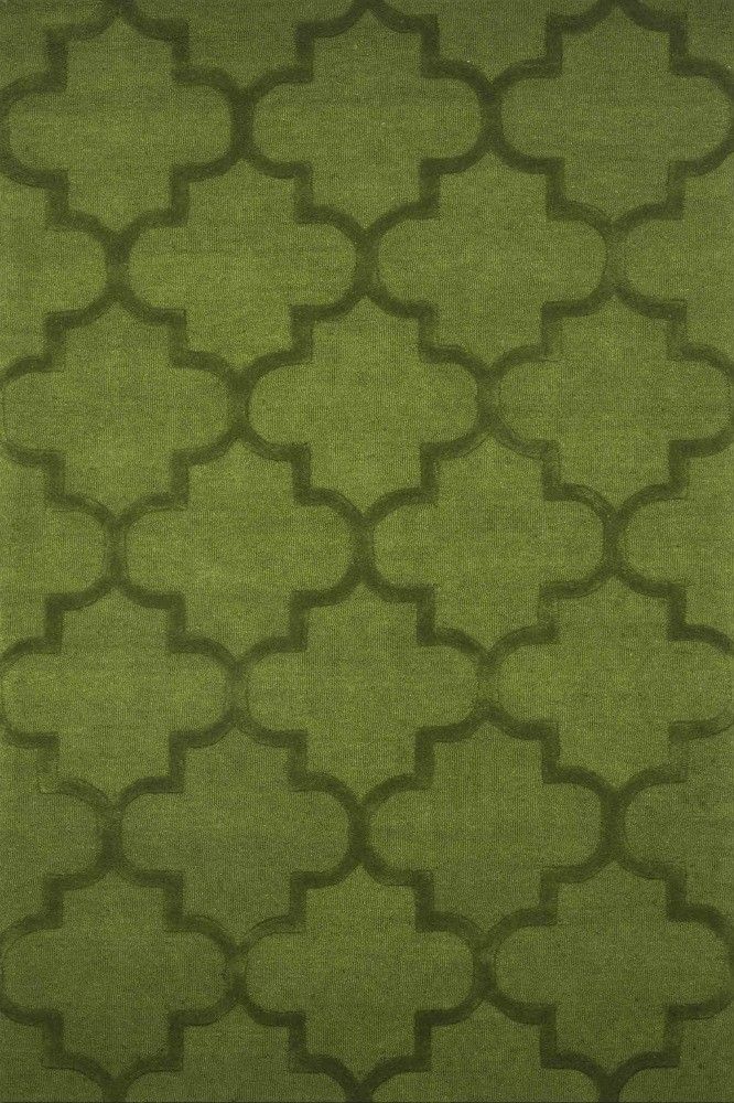 GREEN MOROCCAN HAND TUFTED CARPET